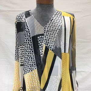 Chico's lined drape front blouse